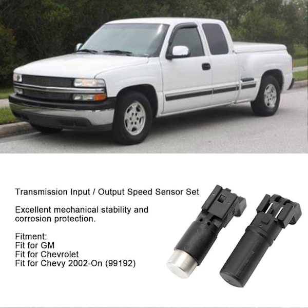 2 stk. ZF4HP16 Transmission Input Output Hastighedssensor Kit Passer til Chevy 2002On (99192)