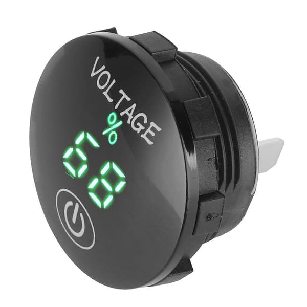 DC 12V?24V LED Voltmeter One Touch Sensing Sort Hus Universal til Bil Lastbil Motorcykel Skib ATV RV Traktor
