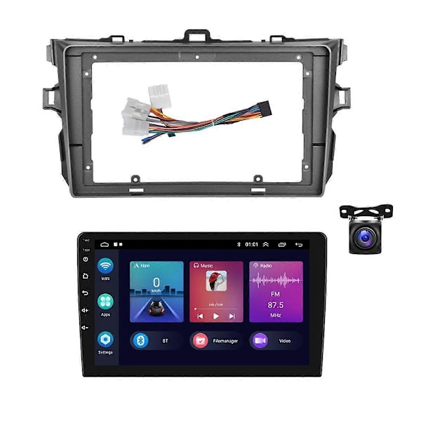 2G+64G Android Bilstereo för 2009-2013 Trådlös Carplay Android Auto, 9-tums Bilradio GPS WiFi Backkamera