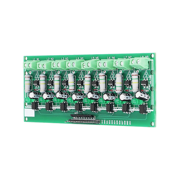 Optokopplarisoleringskort 8 Kanal PLC Spänningsdetekteringsmodul 220V AC för DIY