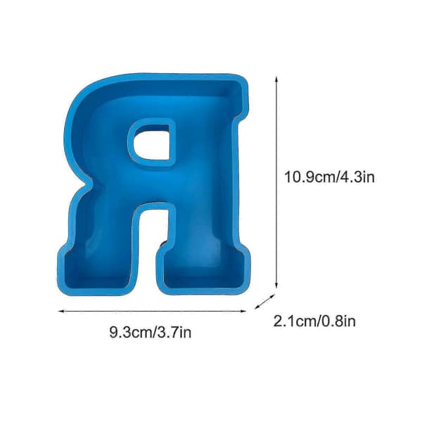 Alphabet Tårtform Bakform Engelsk Bokstav Silikonform 3D Alfabet Bokstav R