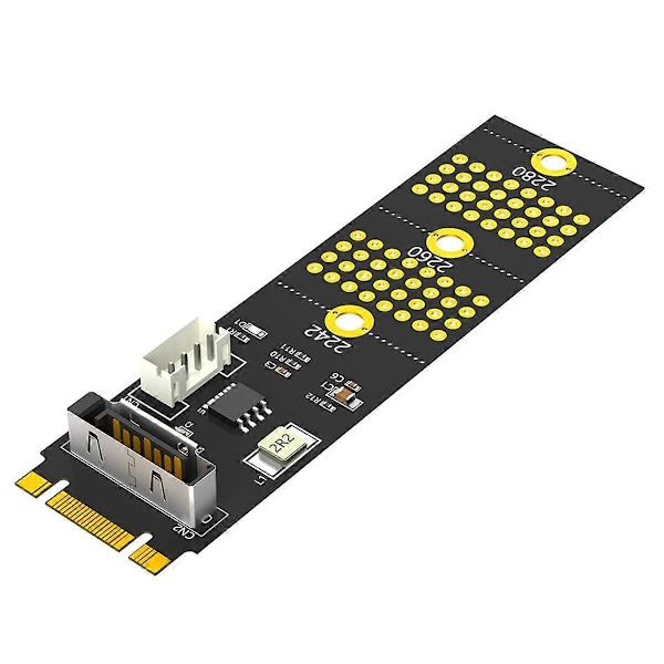 NGFF(M.2) Key B+M /B til SATA 2.5-tommers adapter