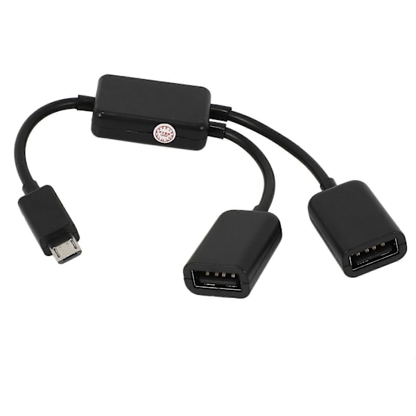 Micro-USB-isäntäkaapeli, Micro-USB-uros - 2X Type A Dual USB -naaras OTG-sovitinmuunnin Andr:lle