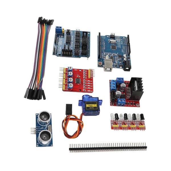 Smart Robot Bil Chassis Kit Sporingsmotor Robot Smart Bil Platform til 4WD DIY