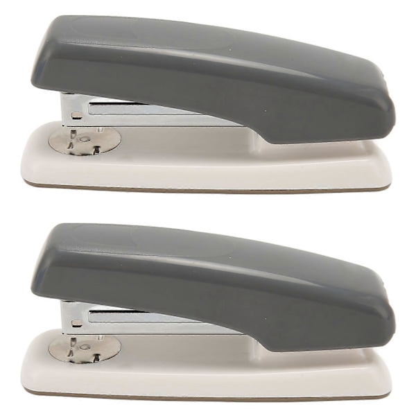 2 st Skrivbords häftapparat Multifunktionell 20 arks kapacitet Rotation Ergonomisk design Bords häftapparat för kontor skola hem grå