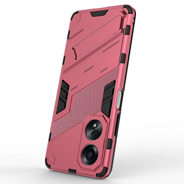 Skal för Oppo A58 4g PC+TPU Stötsäkert Stativ Mobilskal Rose