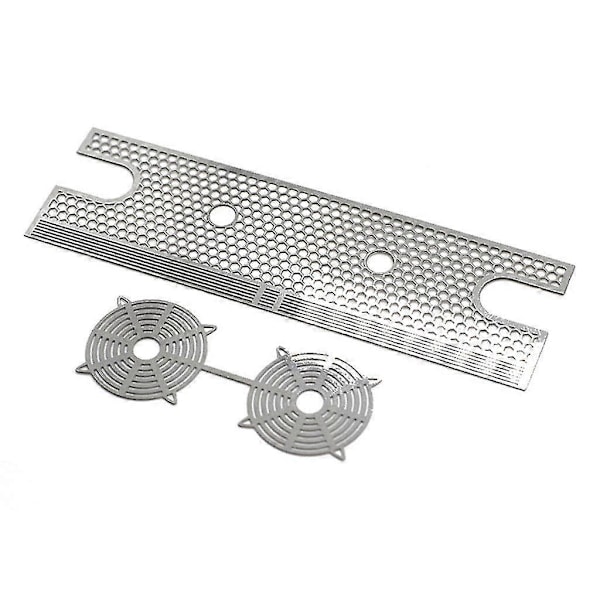 CNC Metallinen Etusäleikkösarja 1:10 Mittakaava Trx4 Bronco Ajoneuvotarvike Hopea silver