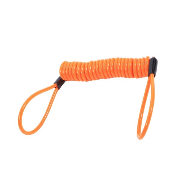Motorcykel Larm Skivbromslås Stöldskydd Säkerhet Påminnelse Spiral Kabel Orange