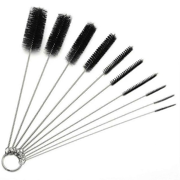 10 st/set Airbrush Färg Spray Munstycke Spets Tatuering Verktyg Mini Rengöringsborste Set Qinhai Black