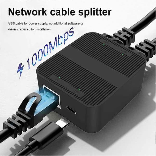 RJ45 Gigabit Ethernet Switch Splitter 1000Mbps Netværkskabel Vælger Mini Netværk Switch til PC Laptop TV Boks Router
