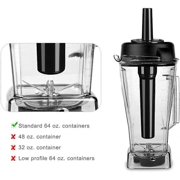 Blender Ersättningsdelar för 5000 5200 Blenderlock för 64oz för Accelerator Tamper Verktyg Stav Omrörare