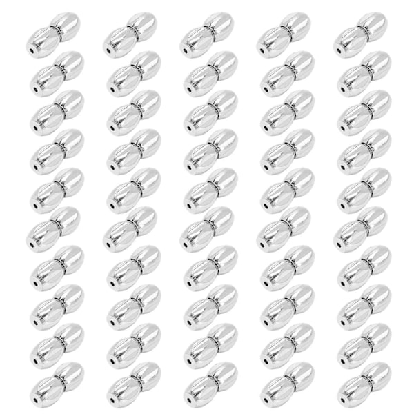 50 st Armbandslås Halsband Snäppspänne DIY Pärlsmycken Tillbehör Platinapläterad Mässing