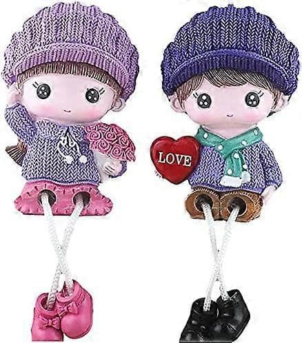 2 st Hartfigurer Docka Hängande Figurin, Vackert Målad, Handgjord