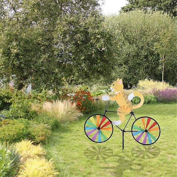 Cykel Vindspinder Cykel Have Vindspinder Ornamenter Sød Dyreskulptur Cykelspinder Vindmølle til Plæne C