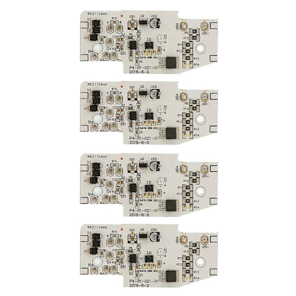 4 stk. Solcellelampe Kontrollkort LED Lyskontrollmodul for 3.2V 3.7V 6.4V 7.4V 11.1V 12.8V Batteri