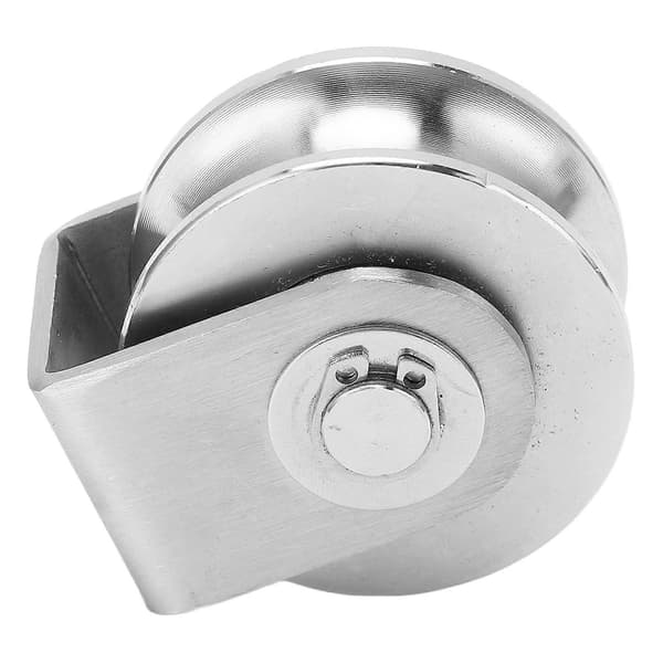 U-formet rillehjul, rustfrit stål, skinnehjul til skydelåge, industriel vogn, 48 mm diameter
