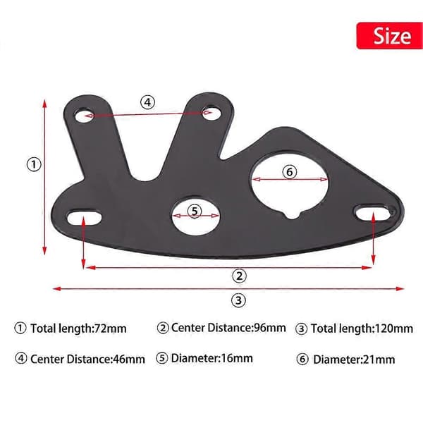 Universal Motorcykel Instrumentbeslag Speedometer Kilometertæller Monteringsstativ Support (Sort)