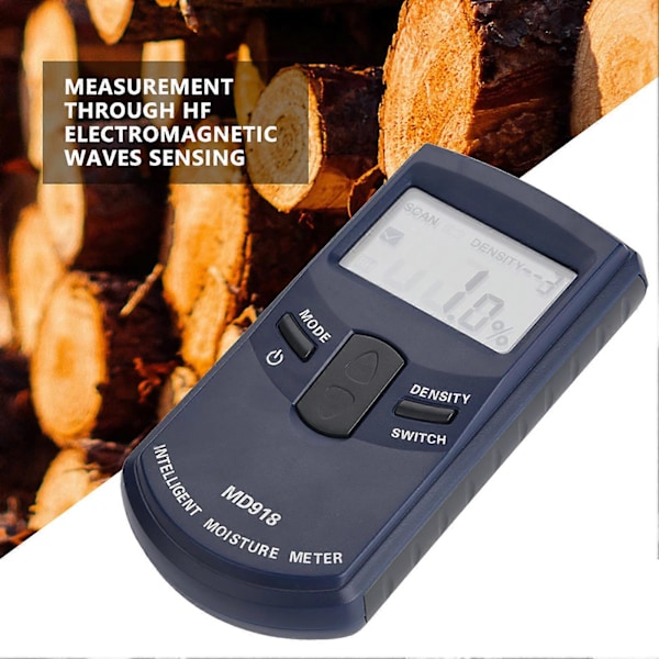 MD918 Digitaalinen LCD Induktiivinen Puun Kosteusmittari Ilmaisin Puutavaran Kosteusmittari 4%~80% RH