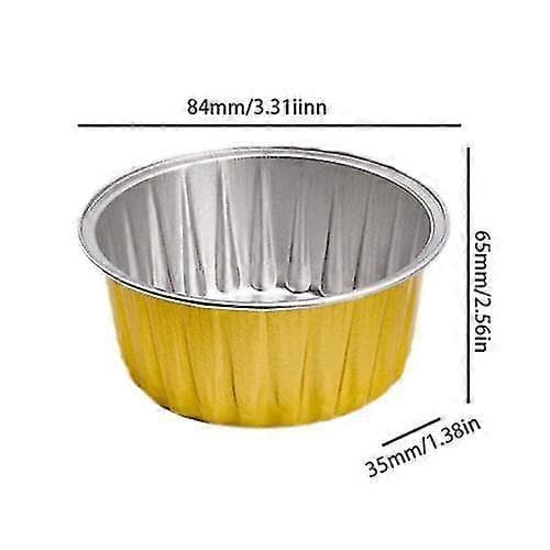 10 stk. Kakeform Kopp Aluminiumfolieform black golden