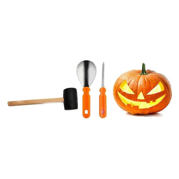 Halloween Græskar Udskæringssæt Rustfrit Stål Kageudstikker Bageform DIY Jack-O'-Lantern Udskæringsværktøj