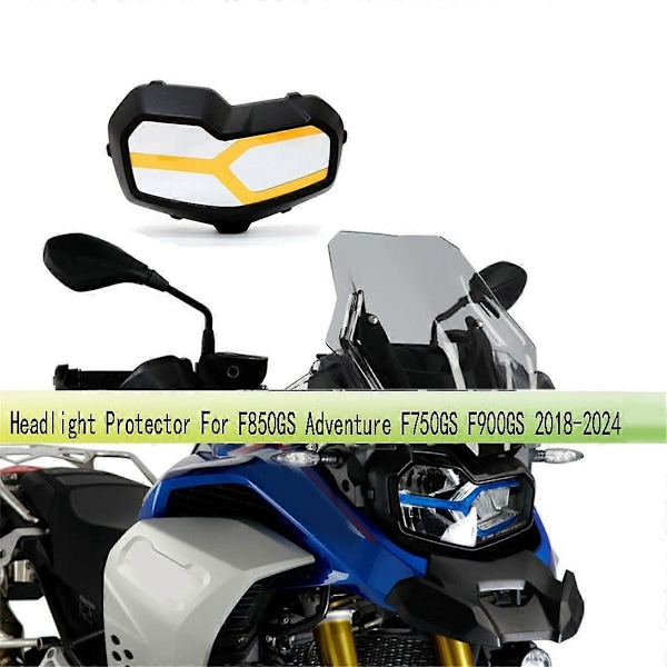 Orange Strålkastarskydd för F850GS Adventure F750GS F900GS 2018-2024 Huvudljus Transparent Skyddskåpa