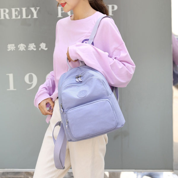 Design Skolväska För Tonårsflickor 2021 Kvinnor Ryggsäck Resa Casual Axelväskor Kvinnlig Nylon Ryggsäck Svart Handväska Blue backpack