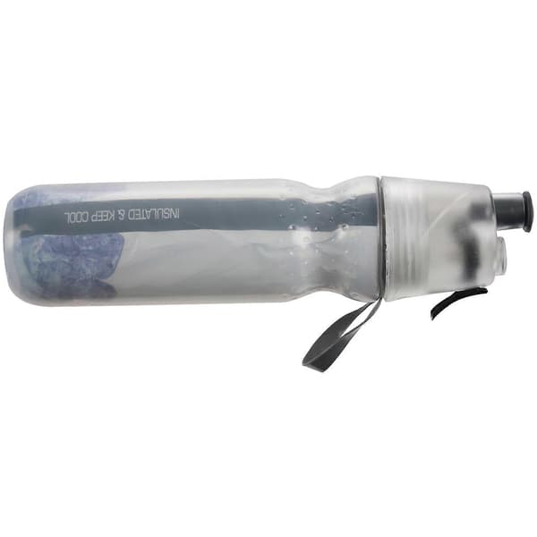 Vattenflaskor Isolerad Mist Spray Vattenflaska Dubbla Lager Iskall Flaska Sport Utomhus Drickskittel Svart
