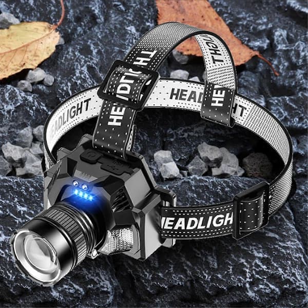LED Hodelykt Multi Moduser med Bevegelsessensor Vanntett Hodelykt USB Oppladbar Zoombar Hodelykt Arbeidslys