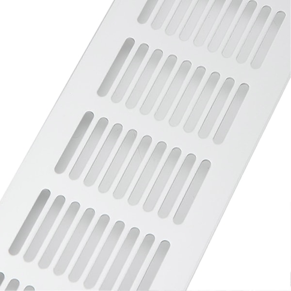 2 stk. Luftventilationsgitter Aluminiumlegering Rektangulær Ventilationsplade til Skab Skoskab Garderobe 80x450mm