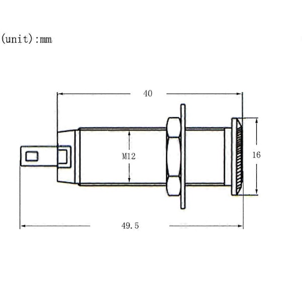 6,35 mm messing gevind Cylinder Basguitar Jack Pickup Output Input Stik Socket Elektrisk Guitar Tilbehør, Sølv