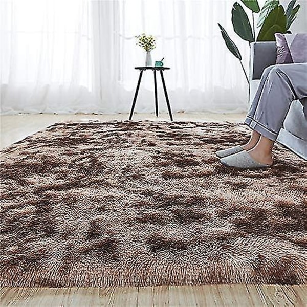 Tflycqsoft Modern Shaggy Matta 4x6.6 för Sovrum Vardagsrum Sovsal Barnrum Hem Dekorativ, Halksäker Plysch Fluffig Päls Area Mattor Bekväm Sjuksköterska