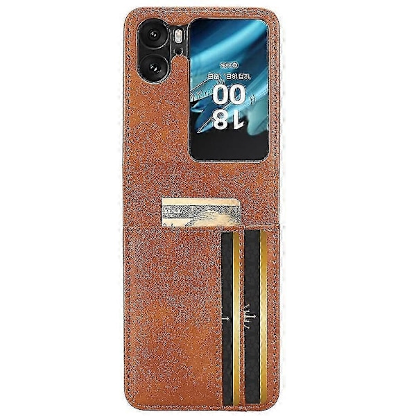 Läderfodral för Oppo Find N2 Flip Brown