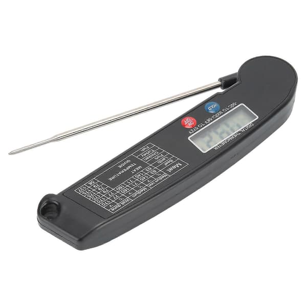 Vattentät Digital Kötttermometer Snabbavläsning Termometer för Kök Utomhus BBQ Grill Tillbehör Svart