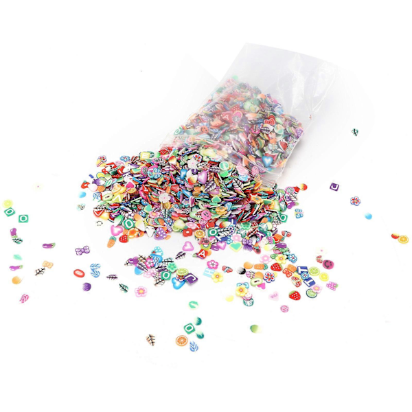 3000 stk. leireperler, glatte, lette, vanntette DIY leirefruktskiver for håndlaget dekorasjon