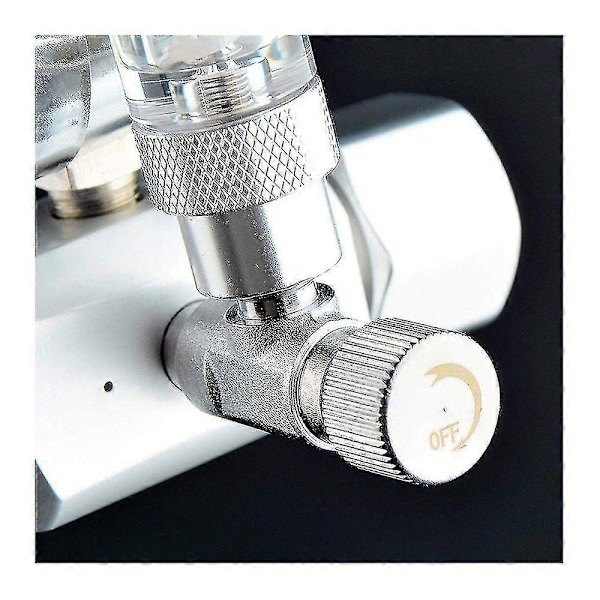Co2 Tryckregulator Nattavstängning W21.8 Gränssnitt Med Magnetventil 2 Tryckmätare Och Bubbelräknare För Akvariumsystem