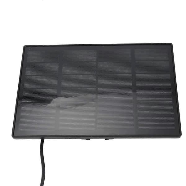 4W Solpanel Utgång 5V Solceller Laddning Inbyggt 18650 Batteri för Utomhussäkerhetskamera