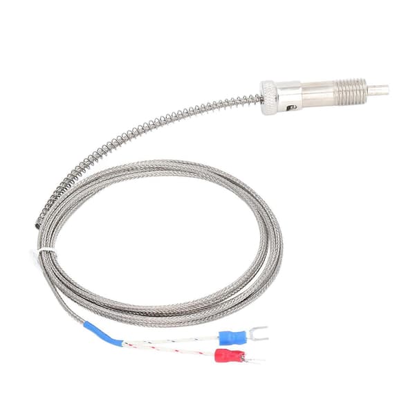 Termoelement 0?400 K Type Temperaturføler Probe Kompresjonsfjær M12 Gjenge 4m / 13.12ft