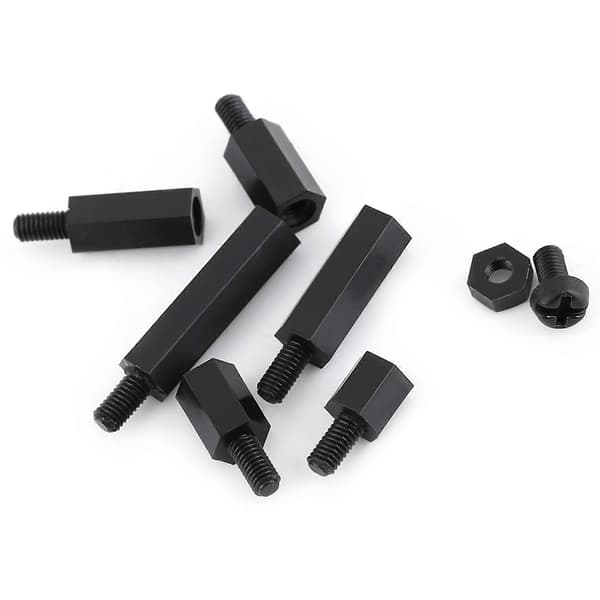 250 st Nylon M3 Hex Kolumn Hane Standoff Distans Skruv Mutter Sortimentslåda (M3 hane standoff A)