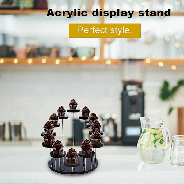 Cupcake Stand Akryl Display Stand til Smykker/kage Dessert Rack Bryllup Fødselsdagsfest Dekoration