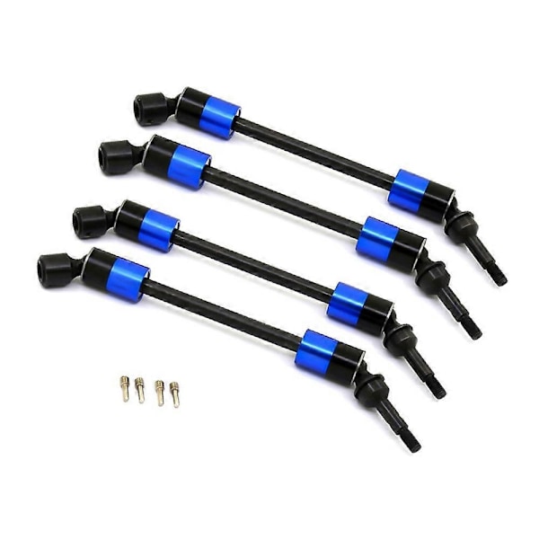 4 st Stål CVD Universal Ledd Drivaxel Uppgraderingsdelar för 1/10 E-Summit RC Biltillbehör, Blå