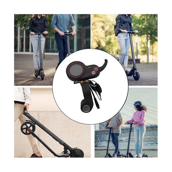 TF-100 LCD Display Gasreglage Mätare Instrumentpanel 6PIN Brytare med Elektriskt Dörrlås Nyckel för Elscooter