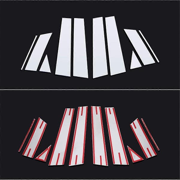 Vindus Chrome Stolpe Deksel Trim List Pynt Aksent Rustfritt Stål Styling for J11 2014 -2017