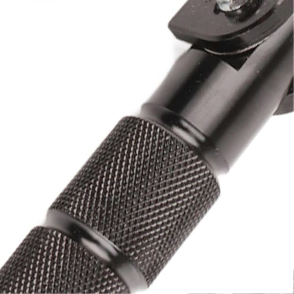 2 st Aluminiumpedaler för Motorcykel Elbil 8MM Universal 90 Graders Fällbart Stöd Svart