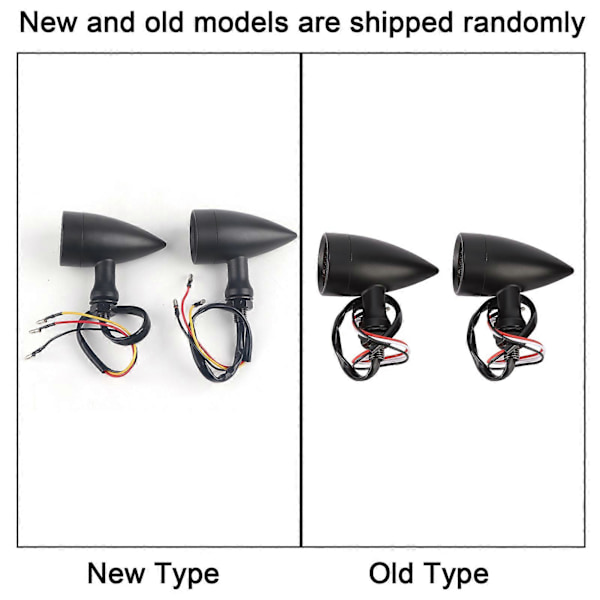 2 ST Universal Aluminium Motorcykel Plätering Retro LED Bullet Blinkers Indikatorlampa