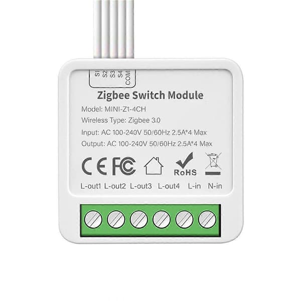 4-vejs On/Off Switch Graffiti Smart ZigBee Smart 4-vejs On/Off Switch Mini Skjult Boks Switch