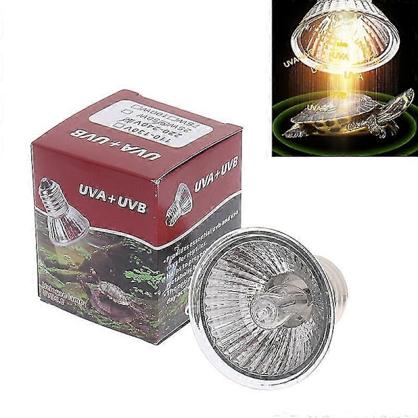 25/50/75w Uva+uvb 3.0 Reptil Lampe Pære Skildpadde Solbadning Uv Lys Pærer Varmelampe Temperaturregulator 75w 110V