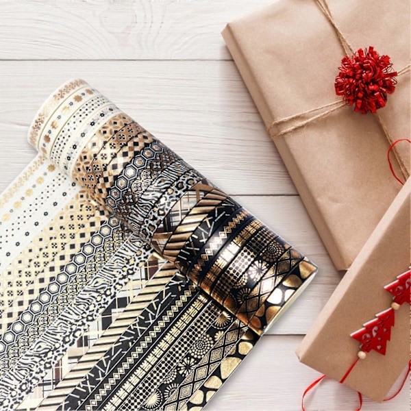 Qinhai 20 Ruller/Sett Washi Tape Klar Trykk DIY Avtakbare Dekorative Geometriske Mønstre Papirklistremerker for Barn