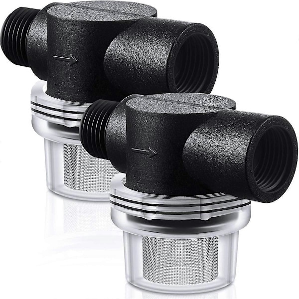 Vattenpumpssilfilter, RV Ersättning 1/2 Vrid-på Rörsil med 50 Mesh Rostfritt Stål Filterskärm (2 st)