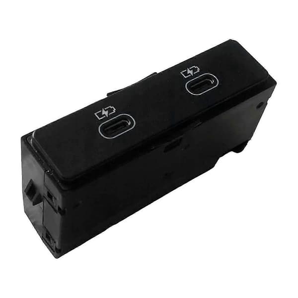 2 Hull USB TYP-C Port med Integrert Spenningsomformer Bakre Senter 4N1035954 for A6 A7 A8 E- Q8