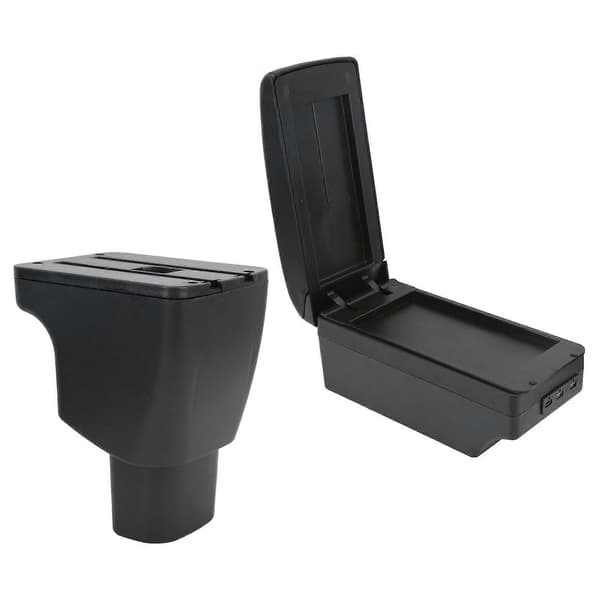 Armlænskasse Midterkonsol Opbevaring Indholdskasse Interiør Organizer med USB-interface Erstatning for Hyundai I10